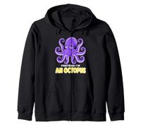 An Octopus Funny Ocean Animal Cephalopod Marine Life Zip Hoodie