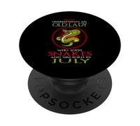 An Old Lady Who Loves Snakes Was Born In July Birthday PopSockets Adhesive PopGrip