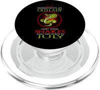 An Old Lady Who Loves Snakes Was Born In July Birthday PopSockets PopGrip for MagSafe