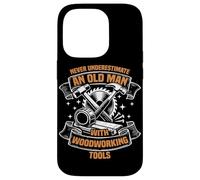 An old man funny woodworking carpenter's craftsman Case for iPhone 14 Pro