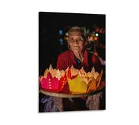 An Old Man Selling Lanterns in Hoi An, Vietnam Poster Decorative Painting Canvas Wall Posters And Art Picture Print Modern Family Bedroom Decor Posters 16x24inch(40x60cm)
