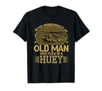 an Old Man Vietnam Veteran Who Flew in Huey T-Shirt