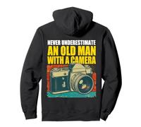 An Old Man With A Camera Funny Vintage Photographer Gift Pullover Hoodie
