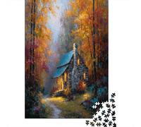 An Old Stone House in The Woods1000 Piece Impossible for Adults Games Gifts Kids Challenge Jigsaw
