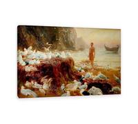 An Old World Wanderer Briton Riviere Wall Art Famous Artwork Reproduction Briton Riviere Prints on Canvas Picture for Lounge Study Man Cave Wall decoration 105x70cm(41x28in) Frame