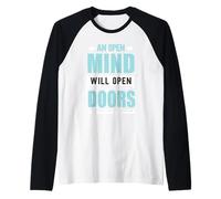 an Open Mind Will Open Doors | Motivational Mindset Raglan Baseball Tee
