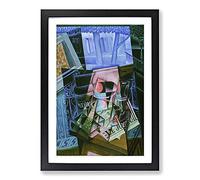 An Open Window by Juan Gris Framed Print | A2 Black Framed Wall Art | Ready to Hang | Modern Nature Picture | Living Room Bedroom Lounge Office
