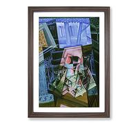 An Open Window by Juan Gris Framed Print | A2 Walnut Framed Wall Art | Ready to Hang | Modern Nature Picture | Living Room Bedroom Lounge Office