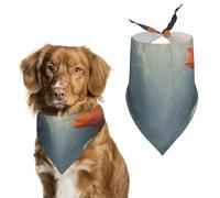 an Orange Blossom Dog Bandana Washable & Adjustable Triangle Scarf, Breathable Pet Scarf for Small Medium Large Pets, Cute Fashion Pet Accessory