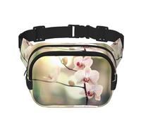 An orchid. Pattern trendy fashionable waist bag, unisex travel sports messenger bag