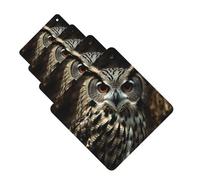 An Owl 4 Pcs Car Air Freshener Lavender Hanging Scented Cards Automotive Scented Hanging Sheets Square For Car Home Office Closet Bathroom