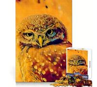 An Owl Portrait 1000 Piece Jigsaws for Adults Puzzle Focus Training Stress Free Fun Tight Join Creative Gift (38x26cm)