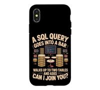 An SQL Query Walks Into a Bar Programming Coder Developer Case for iPhone X/XS