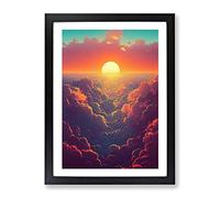 An Ultimate Sunset Framed Print | A2 Black Framed Wall Art | Ready to Hang | Modern Landscape Picture | Living Room Bedroom Lounge Office