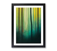 An Unusual Forest Abstract Framed Print for Living Room Bedroom Home Office Décor, Wall Art Picture Ready to Hang, Black A4 Frame (34 x 25 cm)