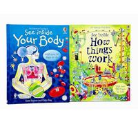 An Usborne Flap Book See Inside Series 2 Books Set (See Inside Your Body, See Inside How Things Work)