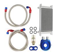 AN10 19 Row Engine Oil Cooler Kit + Stainless Steel Braided Hose Universal New