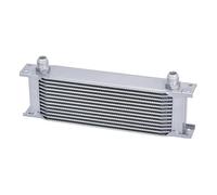 AN10 Aluminum Radiator 10/13/15/16/19/25/30 Row Oil Cooler Cooling Radiator Replacement Universal Oil Cooler Engine(13 rows silver)