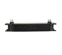 AN10 Aluminum Radiator 10/13/15/16/19/25/30 Row Oil Cooler Cooling Radiator Replacement Universal Oil Cooler Engine(7 rows black)