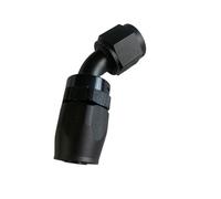 AN4 6 8 10 12 Aluminium Fittings Adapter Forged Type Swivel Hose End Oil Fuel Reusable Fitting The Angle 0/45/90/180 Degree(Black 45,AN10_Other)