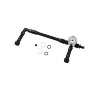 AN6 Dual Feed Carb Braided Nylon Fuel Double Pump with Watch for 4150 Holley Carburetor 7/8Inch-20 Thread Ual Feed