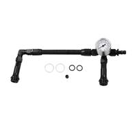 AN6 Dual Feed Fuel Line Kit, Dual Feed Carb Fuel Line Double Pump Compatible with Holley 4150 Carburetor with Vacuum Pressure Gauge