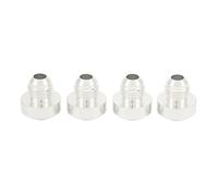AN6 Male Billet Aluminum Alloy Fuel Fitting, 4pcs 9/16-18in Diameter Threaded Replacement Bung - Durable 6061 T6 Aircraft Aluminum, Easy Weld, Universal Automotive Use