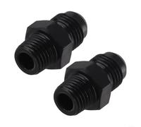 AN6 Male to NPT Adapter Black 2-Pack Aluminum