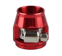 AN8 Aluminum Hose Clamp Fuel Line Clip Silver(Red) | AN8 size fit, aluminum alloy build, for silver finish, direct replacement, fuel line secure