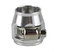AN8 Aluminum Hose Clamp Fuel Line Clip Silver(Silver) | AN8 size fit, aluminum alloy build, for silver finish, direct replacement, fuel line secure