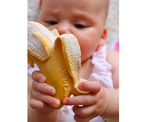 Ana Banana Teether, by OLI & CAROL yellow medium solid