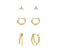 Ana Luisa Gold Hoop Earring Bundle - Starstruck Bundle with 3 Pairs - 14K Gold-Plated Earrings with Cubic Zirconia - Hypoallergenic, Water-Resistant & tarnish-free - Huggie Hoops & Stud Earrings,