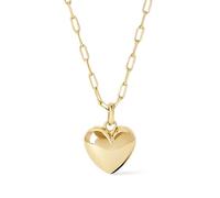 Ana Luisa Lev 14K Gold and Silver Heart Pendant Necklace + Pendant, Hypoallergenic, Waterproof and Anti-Tarnish, Heart Pendant Necklace, Length:, Yellow Gold, Cubic Zirconia