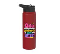 Ana no improvisa, convenerte el caos en arte Stainless Steel Insulated Water Bottle