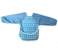 ana wiz Premium Soft Long Sleeve Water Resistant Washable Baby Toddler Bib with Reversible Pocket, Perfect for Feeding and Messy Play (Giraffes)
