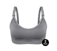 Ana Wiz Soft & Comfortable XL Wireless Nursing Bra 2pc Grey