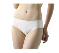 Ana Wiz Super Soft 100% Natural Cotton Premium Women’s Disposable Briefs (4 Pack) - Hospital, Maternity, Postpartum, Travel, Beauty Knickers (Medium) White