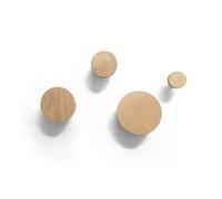 anaan Bubble Coat Hooks Round Wooden Wall Hooks Design Set of 4 Beech | Solid Wood Wardrobe: Stylish Wall Decor for Hallway & Nursery. Modern Wall Hanger for Coats, Bags. Easy Wall Mounting.