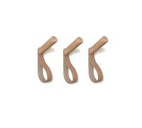 anaan Forest Wooden Wall Hooks Scandi Coat Hook Towel (Oblique Set of 3)