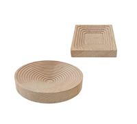 anaan Kare Wooden Tray Small Wood Serving Board Decorative Plates Set | Key bowl and trinket holder. Valet jewelry dish, solid beech vanity organizer for candles.
