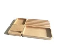 anaan Puzzle Desk Organiser wooden Pen Holder Office Supplies Stationary tray storage for pencil sticky paper clips home office Design Set of 4