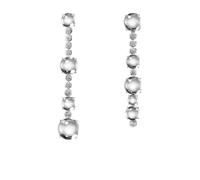 Anabela Chan 14K white gold and rhodium vermeil Dusk & Dawn Morse Code sapphire earrings - Silver One Size