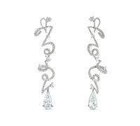 Anabela Chan 14K white gold and rhodium vermeil Script diamond earrings - Silver One Size
