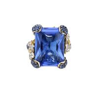 Anabela Chan 18kt gold vermeil Blue Cinderella gemstone ring 5-6-7-8