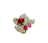 Anabela Chan 18kt gold vermeil Ruby Blossom gemstone ring - White 5-7