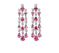Anabela Chan 18kt white gold Padparadscha Orchid Cascade earrings - Silver One Size