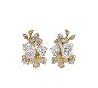 Anabela Chan 18kt yellow gold vermeil Golden Posy diamond stud earrings One Size