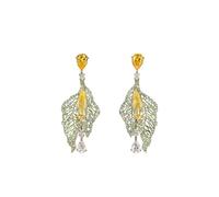 Anabela Chan Atlantis diamond drop earrings - Yellow One Size