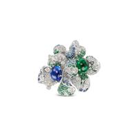 Anabela Chan Blossom rhodium vermeil multi-stone ring - Silver 5-6-7-8