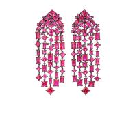 Anabela Chan rhodium vermeil Cascade ruby drop earrings - Pink One Size